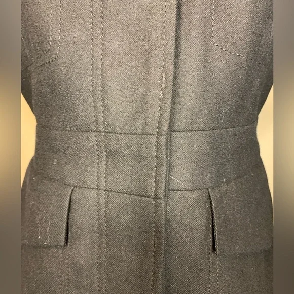 Banana Republic Black Women’s Wool Military Jacket Stretch NWOT Size 2! - Picture 5 of 10